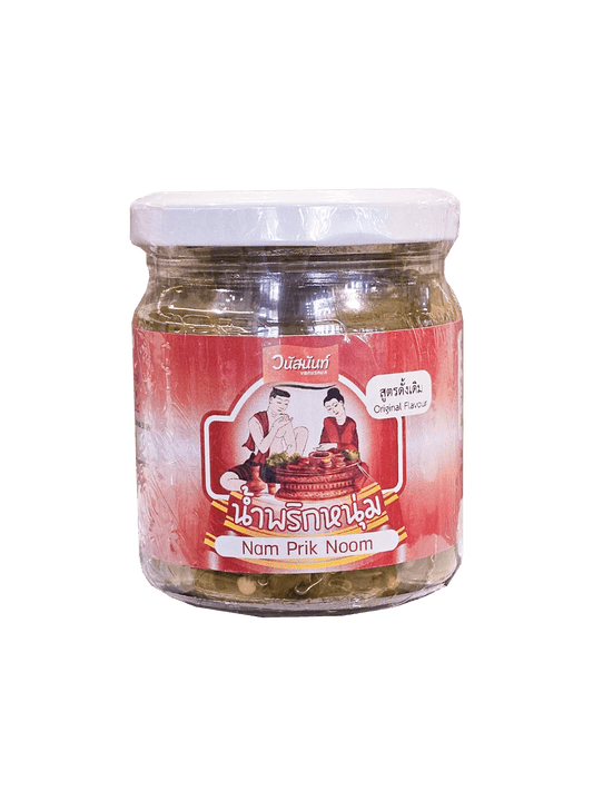 น้ำพริกหนุ่มขวด 4 รสชาติ (180 กรัม) - วนัสนันท์